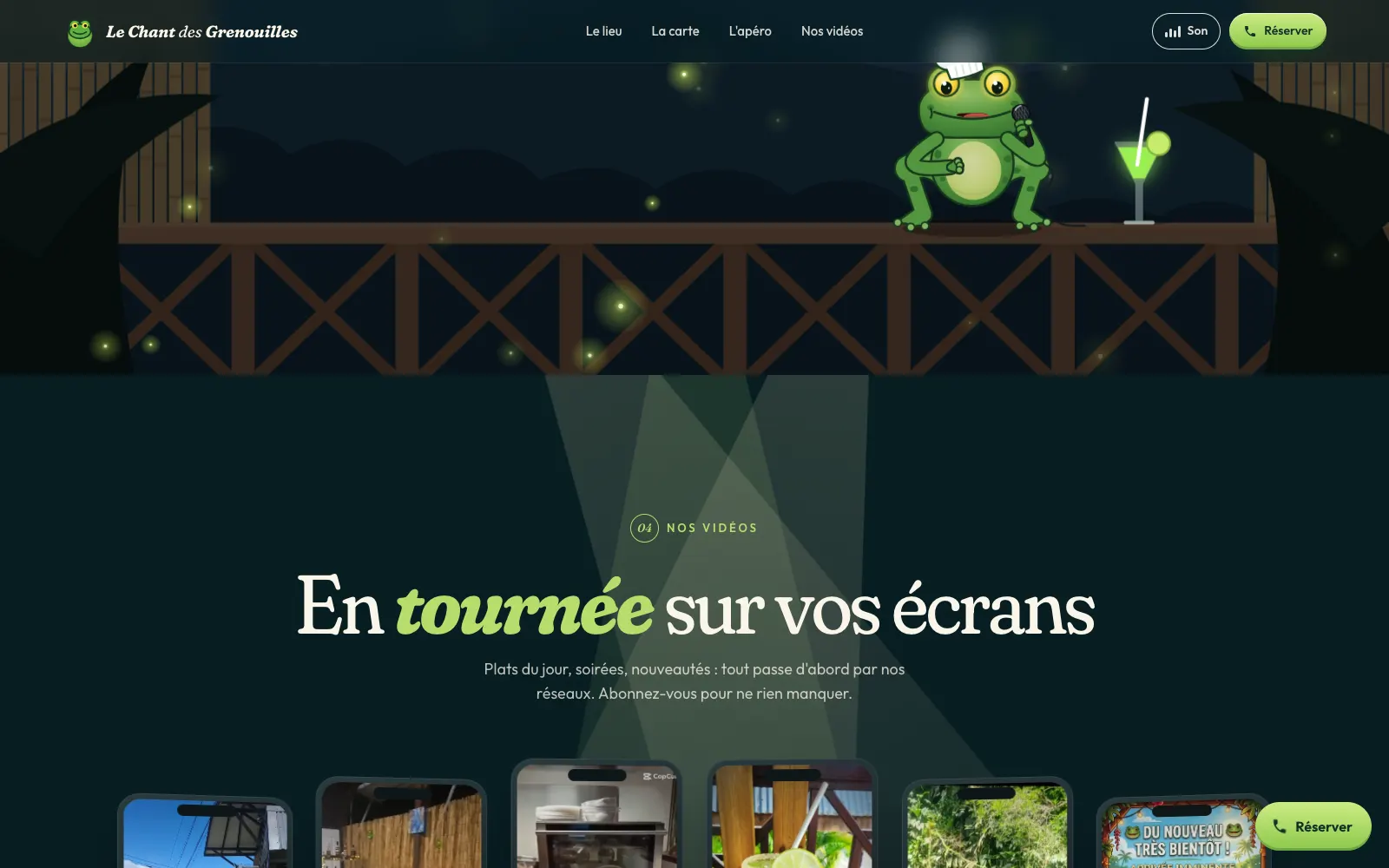 La section vidéos « En tournée sur vos écrans »