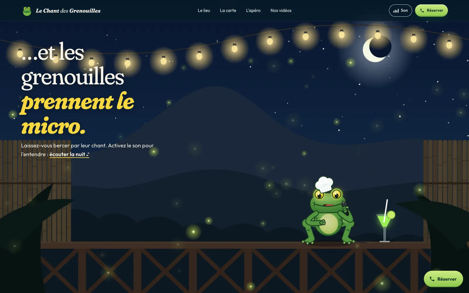 À la nuit tombée, les grenouilles prennent le micro