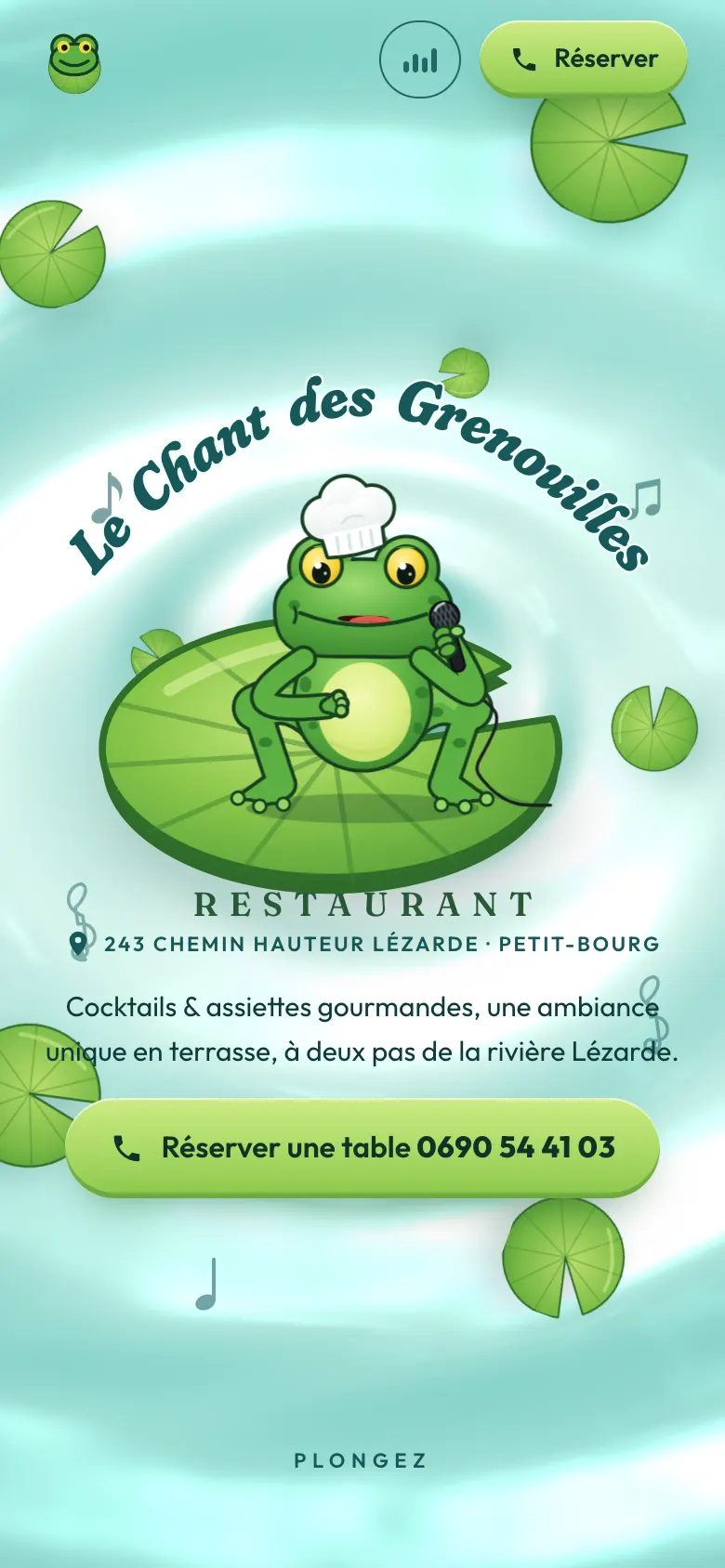 Le Chant des Grenouilles sur mobile