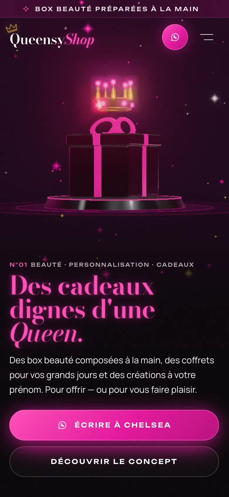 QueensyShop sur mobile